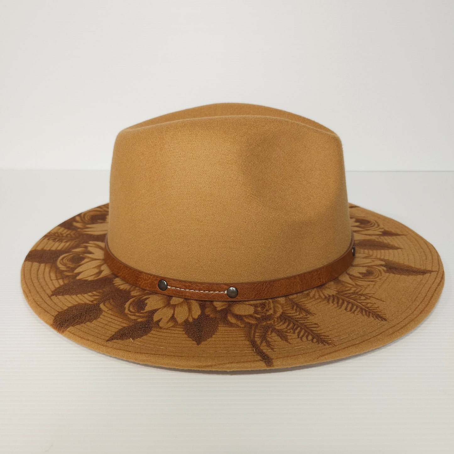 Engraved Felt Hat - Rose