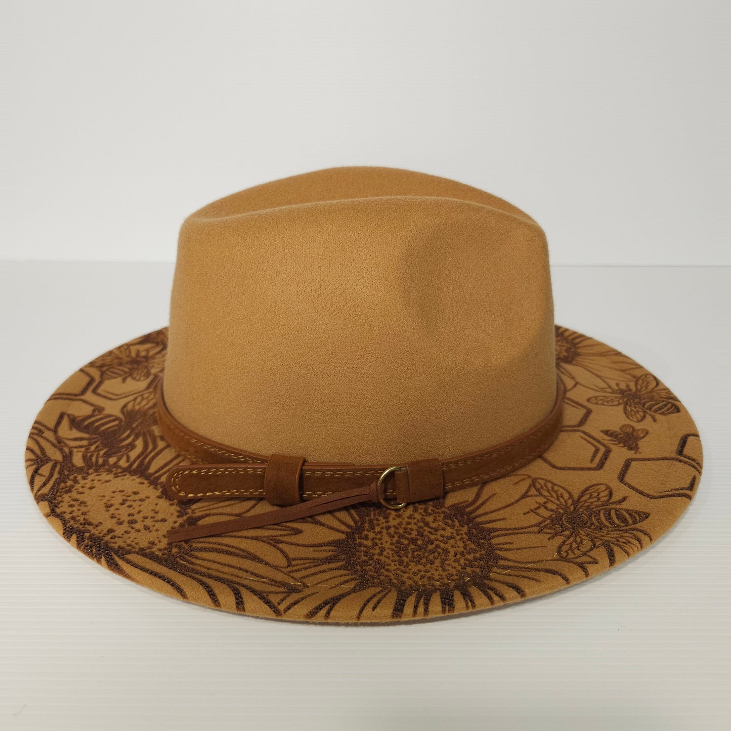 Engraved Felt Hat - Sunflower