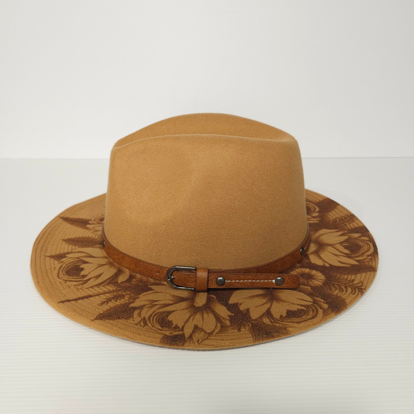 Engraved Felt Hat - Rose