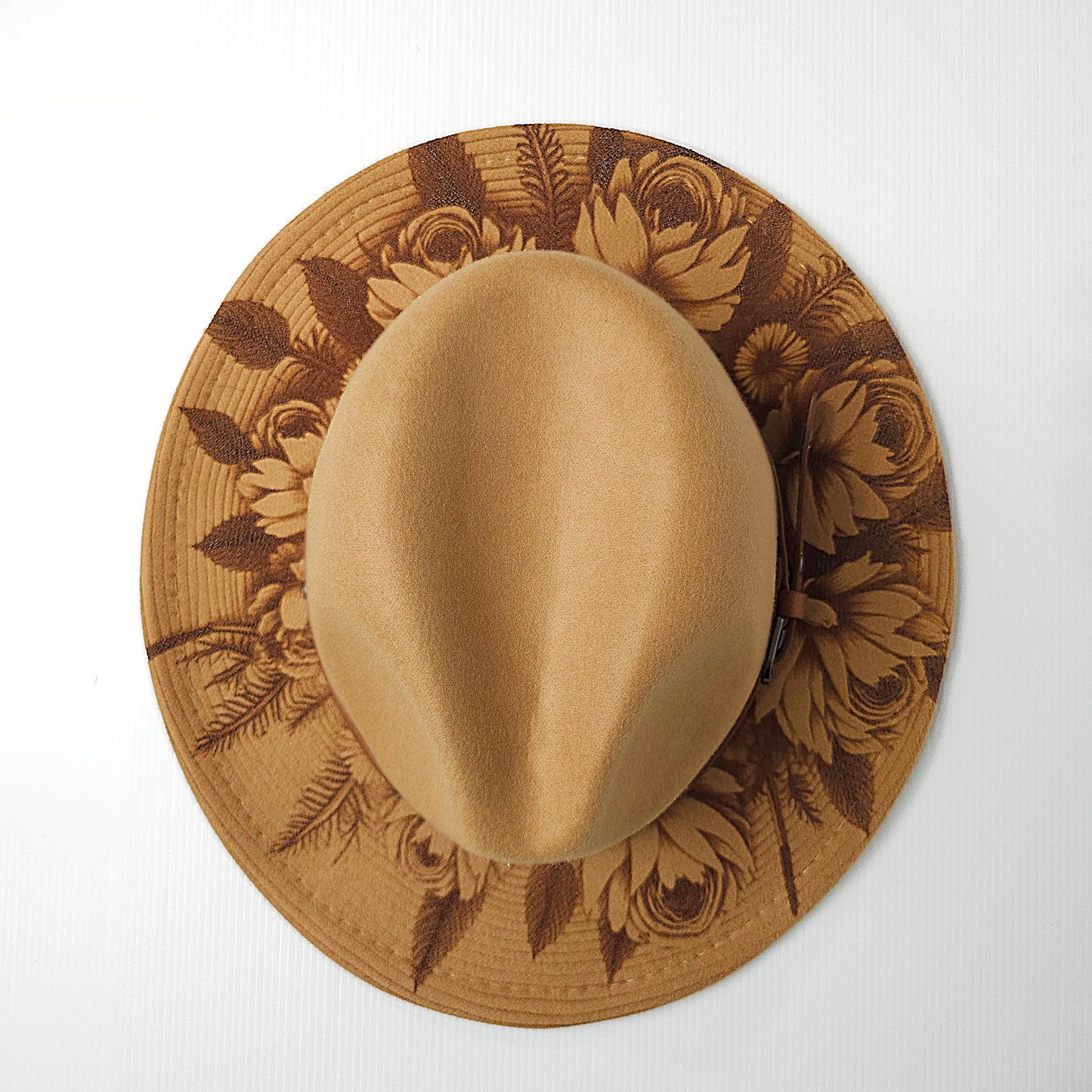 Engraved Felt Hat - Rose