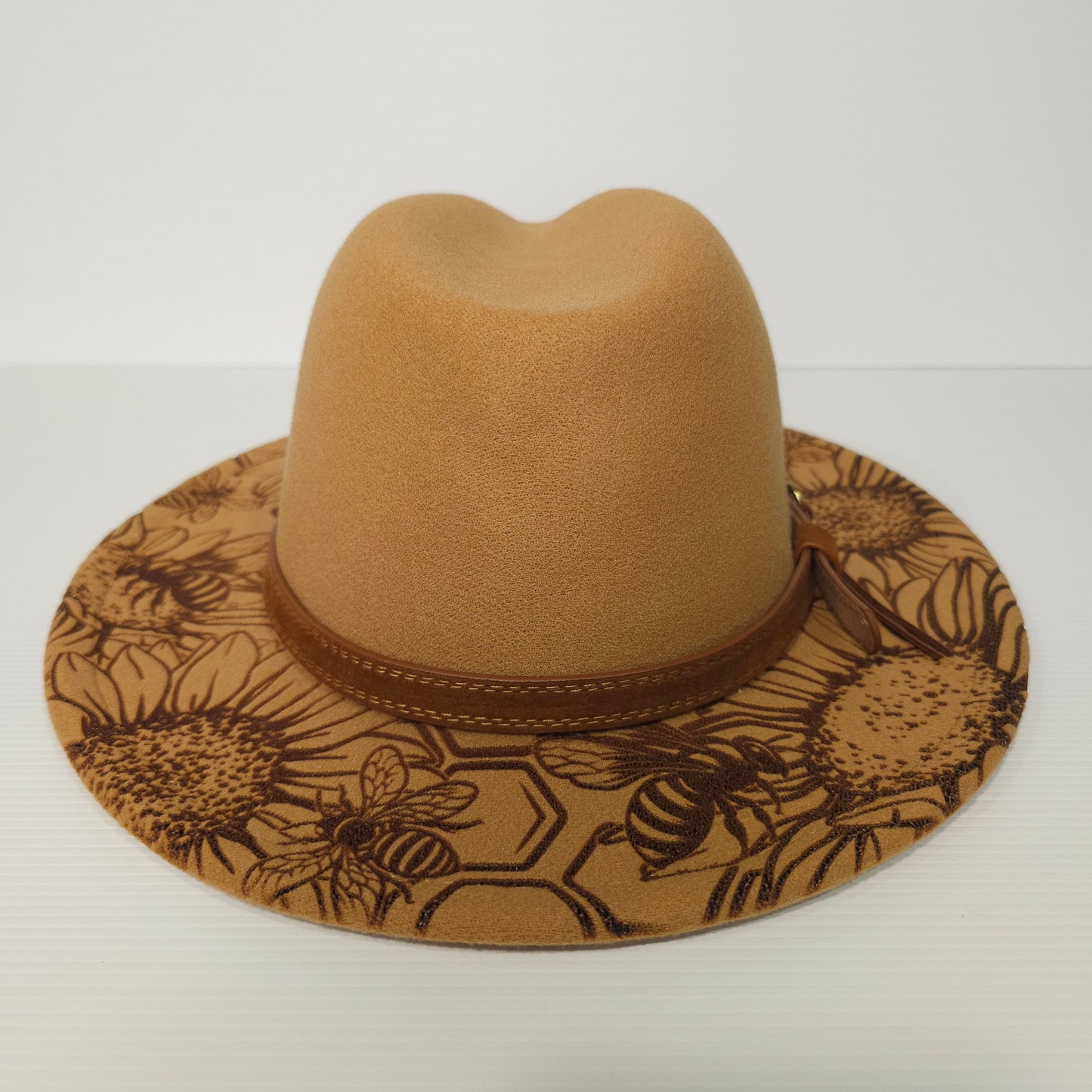 Engraved Felt Hat - Sunflower