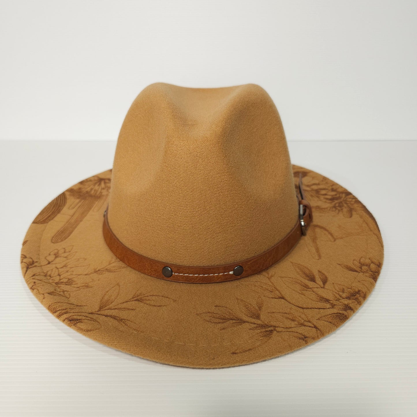 Engraved Felt Hat - Floral Desert