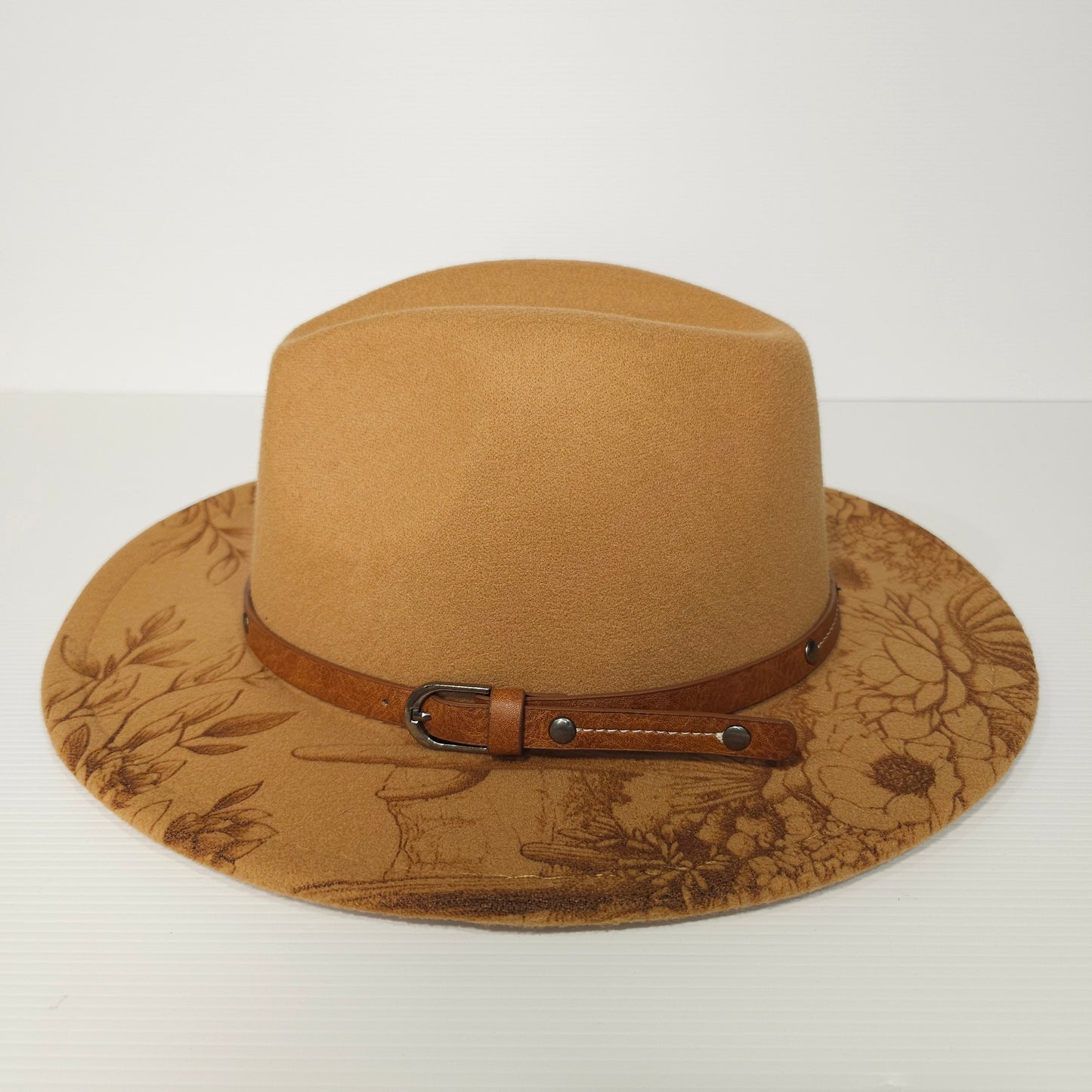 Engraved Felt Hat - Floral Desert