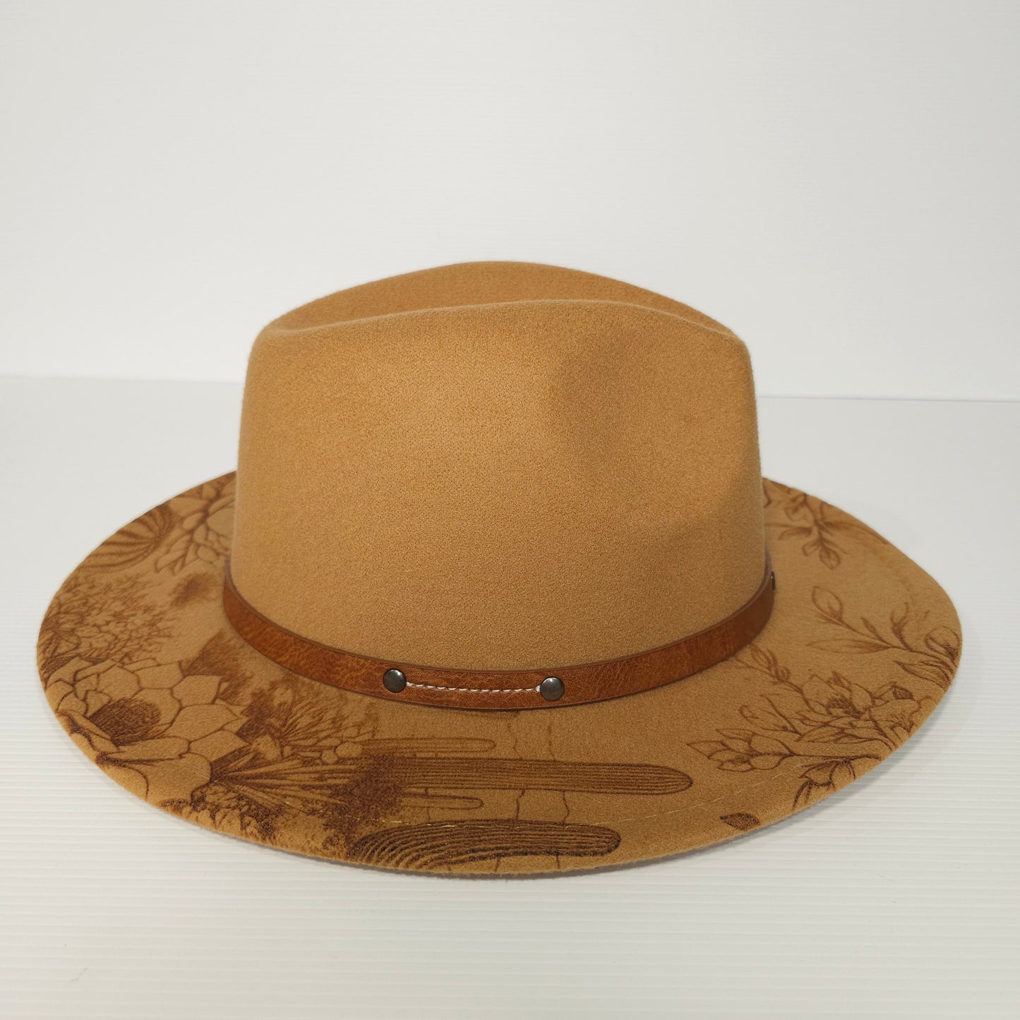 Engraved Felt Hat - Floral Desert